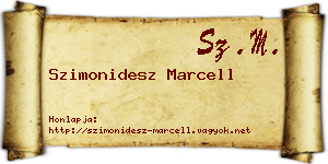 Szimonidesz Marcell névjegykártya