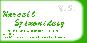 marcell szimonidesz business card